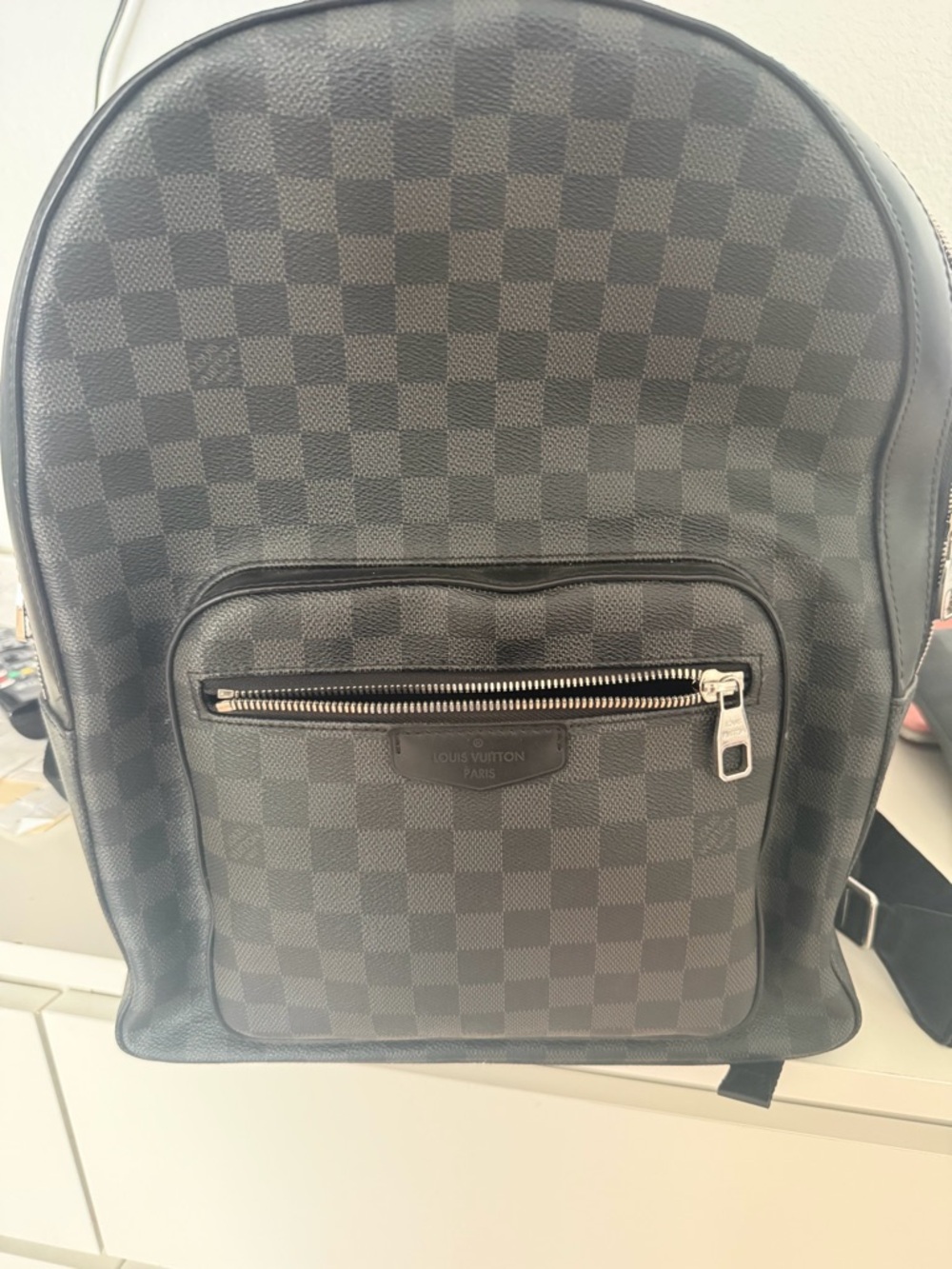 Louis Vuitton Damier Graphite Canvas Backpack in Black